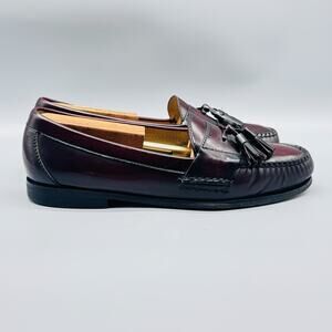 Cole Haan Shoes Mens Size 9.5 C Brown Leather Tassel Loafer Dress Slip On
